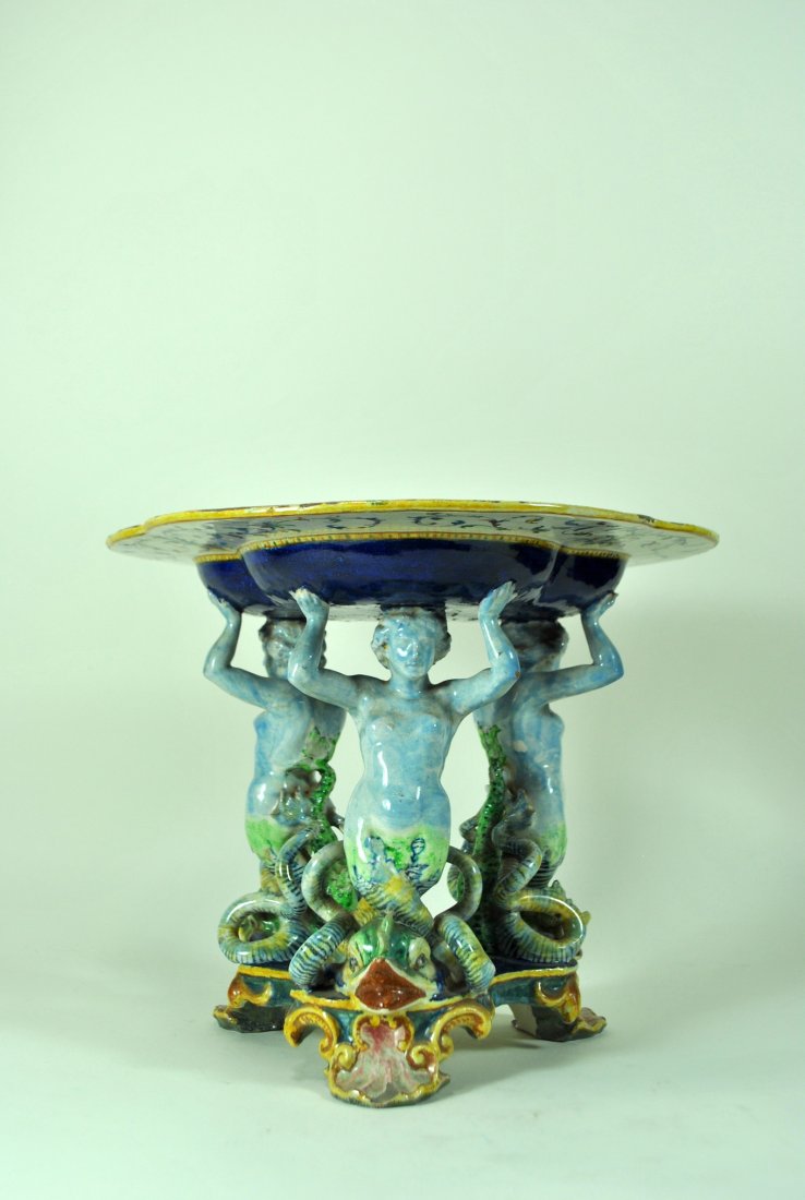 Faience Figural Hand Painted Centerpiece (1 of 10)