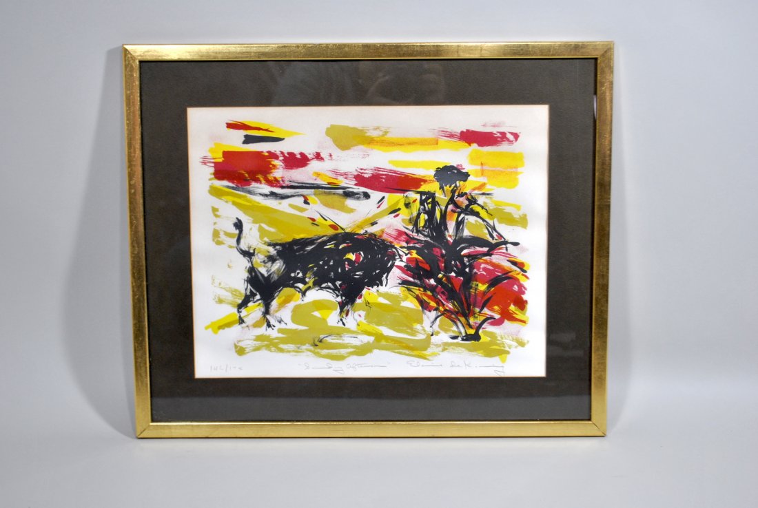 Signed Elaine de Kooning Lithograph 'Sunday Afternoon' (1 of 6)