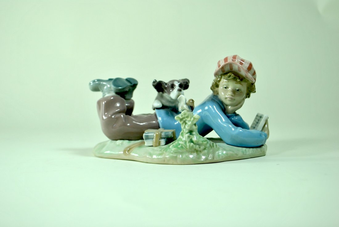 Signed Lladro Figure Group 'Study Buddies' (1 of 10)