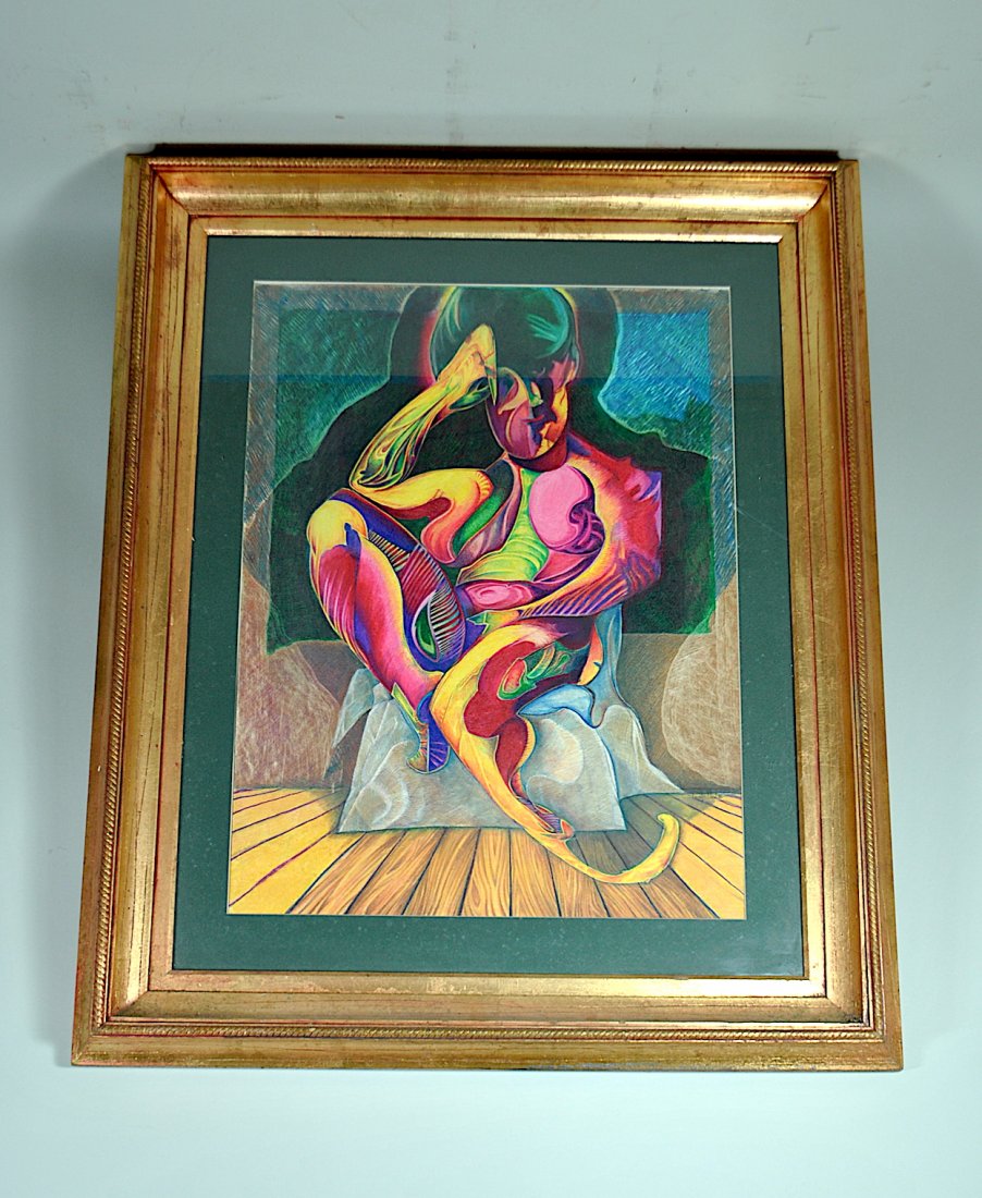 Signed Stringfellow Abstract Portrait (1 of 8)