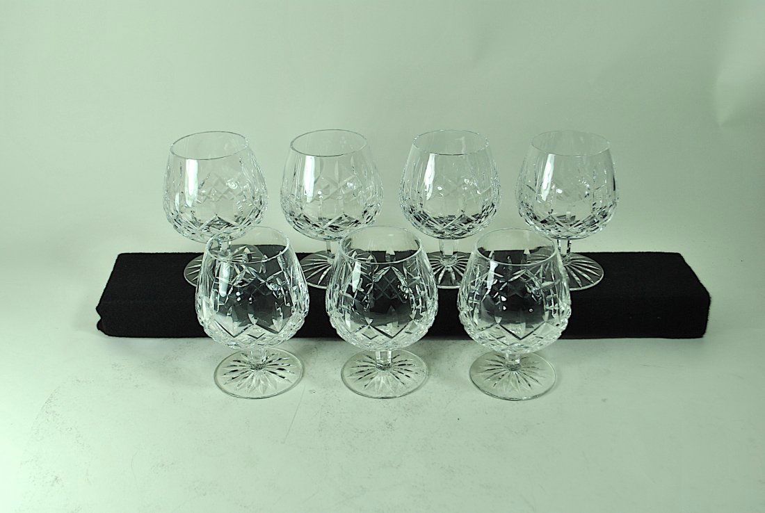 7 Waterford 'Lismore' Cut Crystal Brandy Snifters (1 of 3)