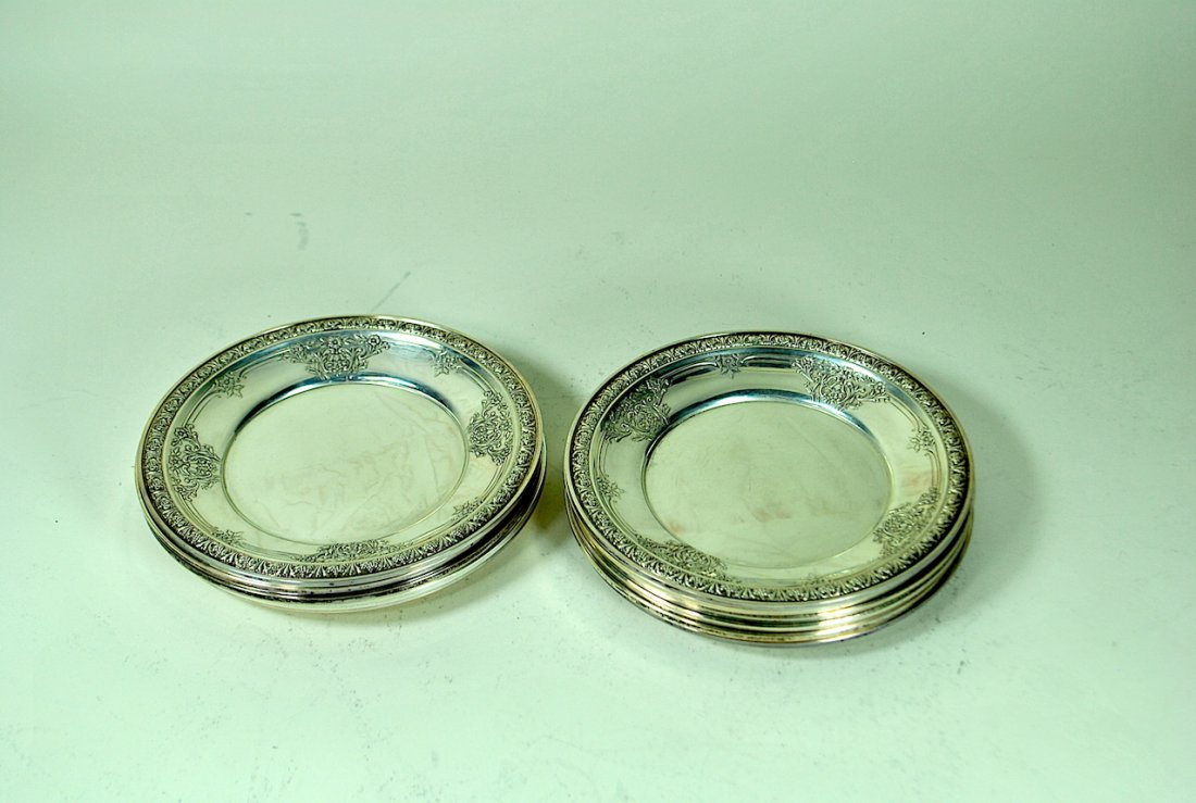 Set of 12 Gorham Sterling Bread & Butter Plates (1 of 5)
