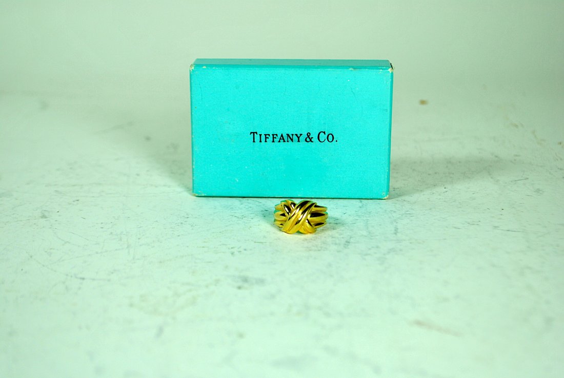 Tiffany & Co. 18k 'X' Ring (1 of 4)