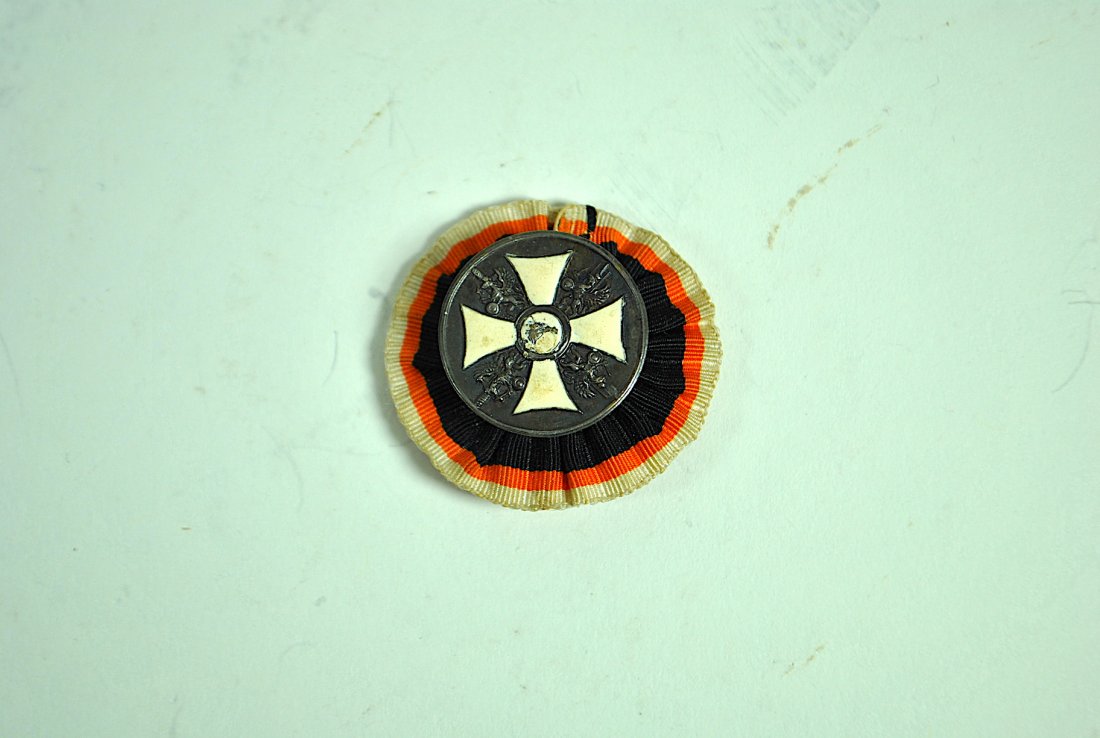 Russian Imperial Miniature Order of St. Nicholas: Russian Imperial Order of St. Nicholas, w/original back ribbon - metal & enamel, 20mm (3/4"-diameter).