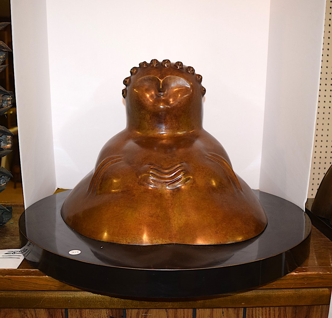 Artist Initialed Yuri Krasny Bronze Bust of a Woman (1 of 5)