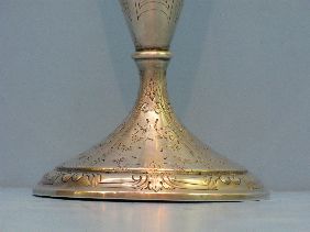 INTERNATIONAL STERLING VASE W/CHASED FLORAL DECOR - 3
