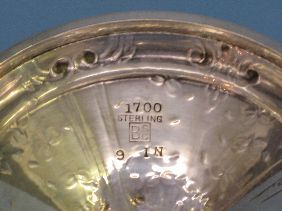 INTERNATIONAL STERLING VASE W/CHASED FLORAL DECOR - 5