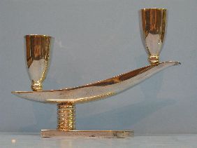 PR OF MEXICAN STERLING CANDELABRA - 2