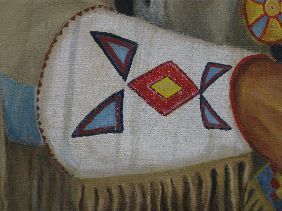 OIL 'CHIEF STAR BLANKET' SIGNED H METZGER - 5