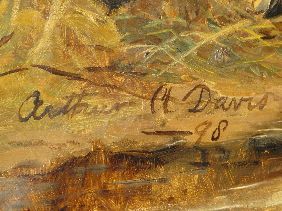 OIL 'THE KILL' SIGNED ARTHUR A DAVIS '98 - 4