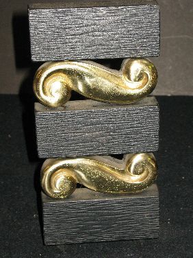 PR DONALD DESKEY IRON & BRASS ANDIRONS FOR BENNETT - 3