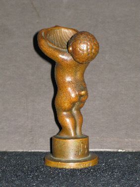 4.25" BRONZE 'INFANT FAUN WITH SHELL' - 2