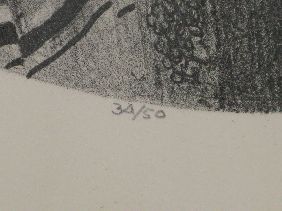 LOUIS LOZOWICK LITHOGRAPH 'AT THE ARK' - 4