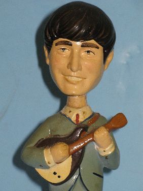 SET OF CAR MASCOT, INC BEATLE BOBBLE HEAD DOLLS - 3