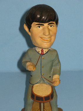 SET OF CAR MASCOT, INC BEATLE BOBBLE HEAD DOLLS - 7