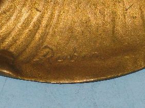 FRENCH ART NOUVEAU FIGURAL BRONZE BELL - 4
