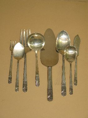 HEIRLOOM 'MANSION HOUSE' STERLING FLATWARE SET - 3
