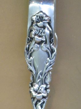 STERLING-TIFFANY VINE PICKLE FORK, WHITING TONGS - 7