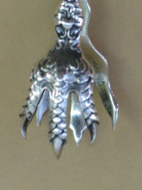 STERLING-TIFFANY VINE PICKLE FORK, WHITING TONGS - 8