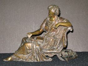 MOREAU BRONZE 'SEATED WOMAN READING'