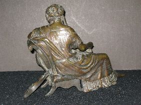 MOREAU BRONZE 'SEATED WOMAN READING' - 3