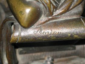 MOREAU BRONZE 'SEATED WOMAN READING' - 5