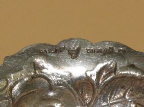 8 STIEFF REPOUSSE STERLING SHERBETS W/LINERS - 6