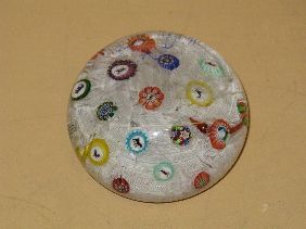 BACCARAT MAGNUM SPACED MILLEFIORI PAPERWEIGHT