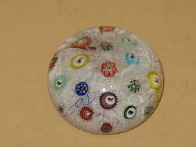 BACCARAT MAGNUM SPACED MILLEFIORI PAPERWEIGHT - 2
