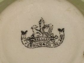 IRISH BELLEEK 'ARTICHOKE' TEAPOT & SUGAR BOWL - 5