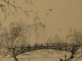 JAMES SWANN ETCHING 'LINCOLN PARK' - 3