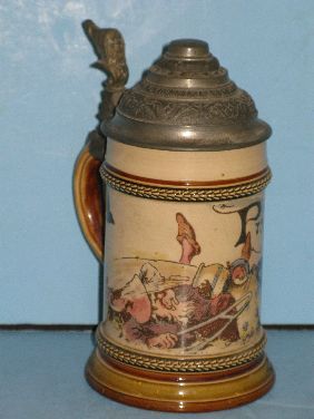 .25L METTLACH PUG STEIN #2179/961 - 2