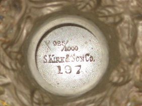 PR S KIRK & SON REPOUSSE STERLING COMPOTES - 4