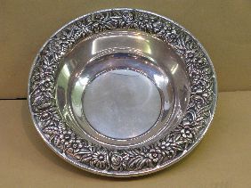 S KIRK & SON REPOUSSE STERLING FRUIT BOWL