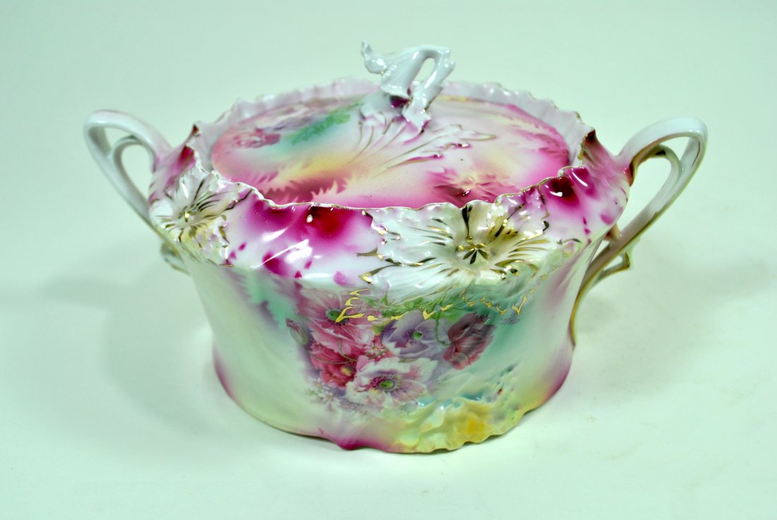 Signed R.S. Prussia 2 Handled Cracker Jar (1 of 4)