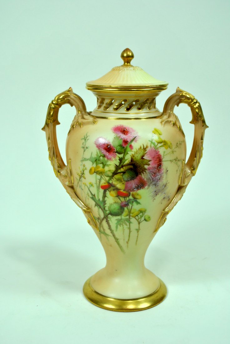Signed Royal Worcester 2 Handeld Covered Urn (1 of 7)