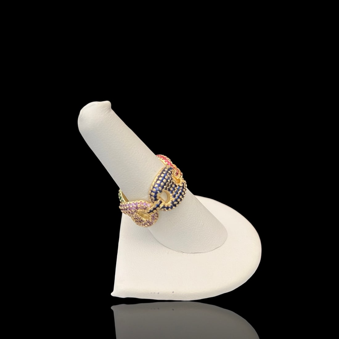 Peridot, Topaz, & Sapphire Mariner Ring 14k - 3