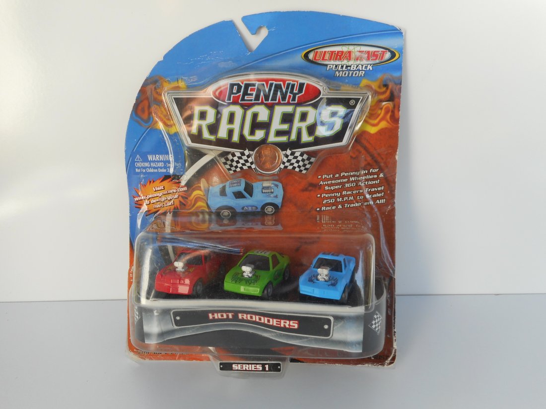 Pack of Penny Racers Hot Rodders Series 1 Toy Cars, In package (1 of 4)