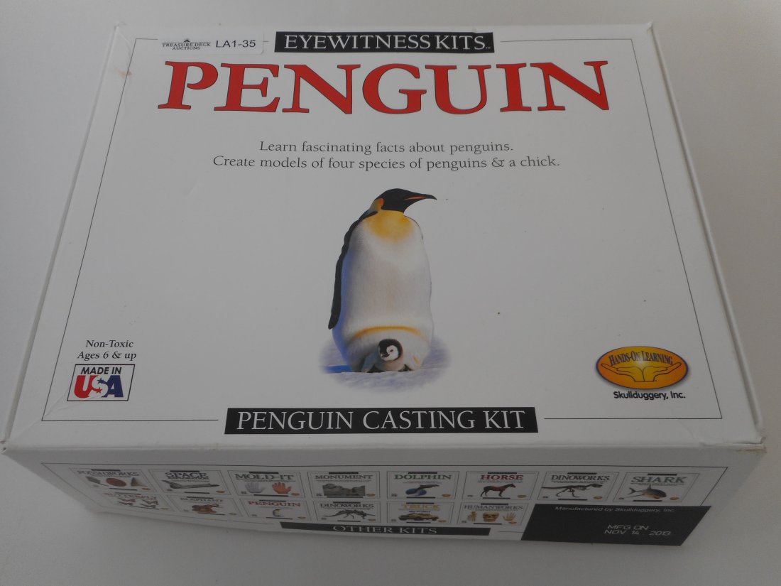 Penguin Casting Kit - Eyewitness Kits, 2013, Complete set, unused, open box, by Skullduggery, Inc. (1 of 2)