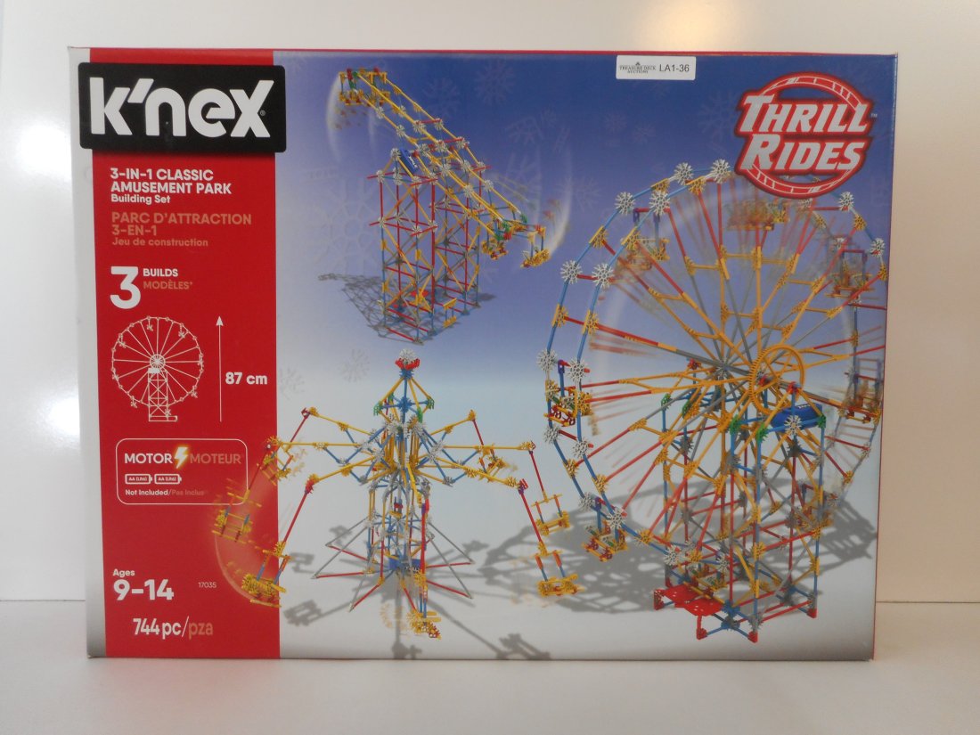 K'NEX 3-in-1 Classic Amusement Park Building Set with Motor, Batteries not included, unopened (1 of 3)