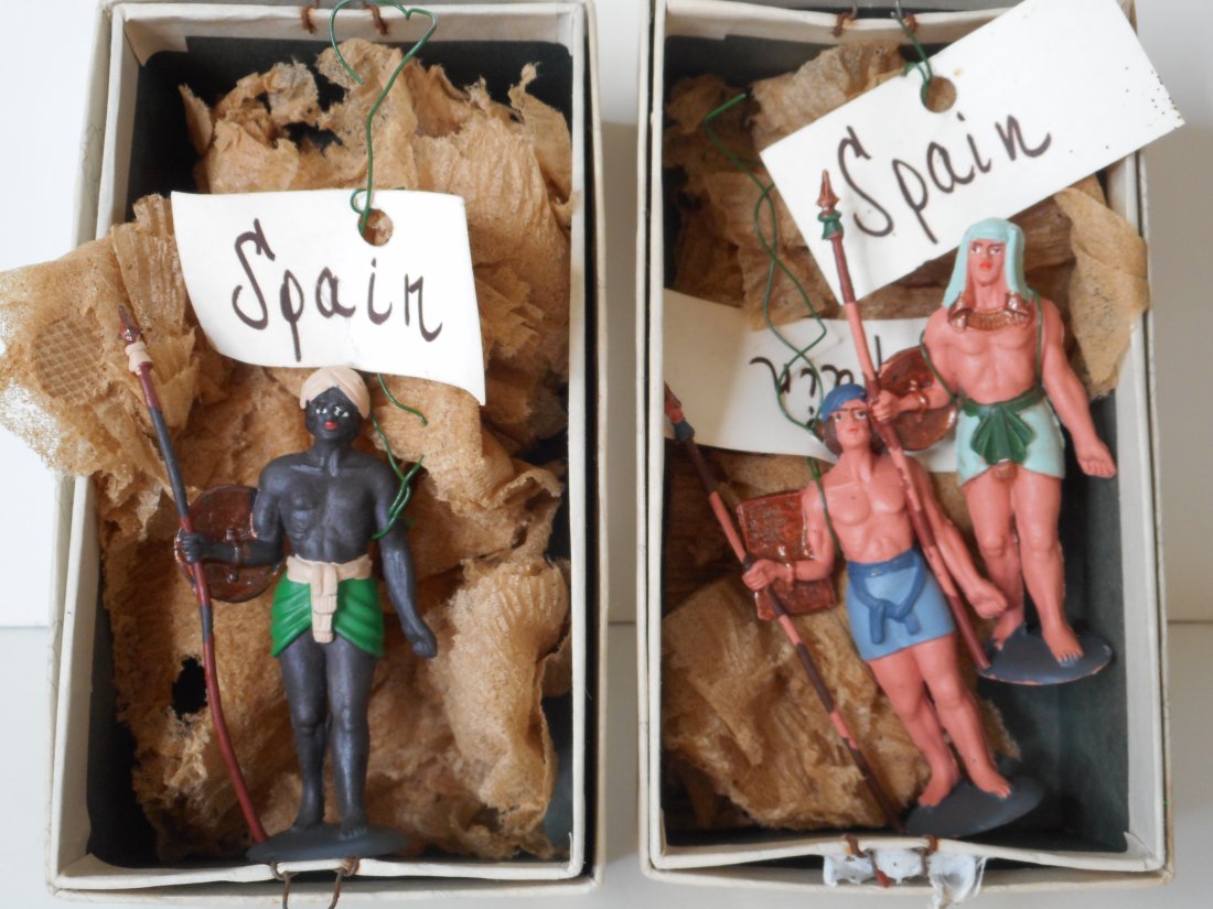 Antique Figurines from Spain, 1960s, Nativity: about 4 inches tall Bidding on this item is acceptance of our posted Auction Policy