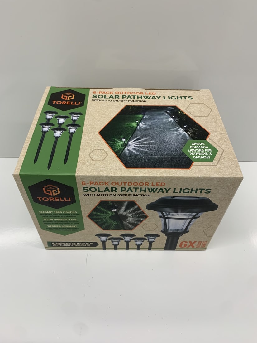 Torelli Solar Pathway Lights, 6-pack, new in box (unopened) (1 of 5)