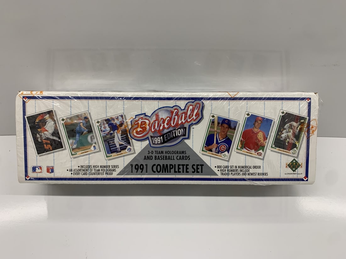 1991 Sealed Box Complete Set, 800 MLB Baseball Cards w/ 3D holos (1 of 5)