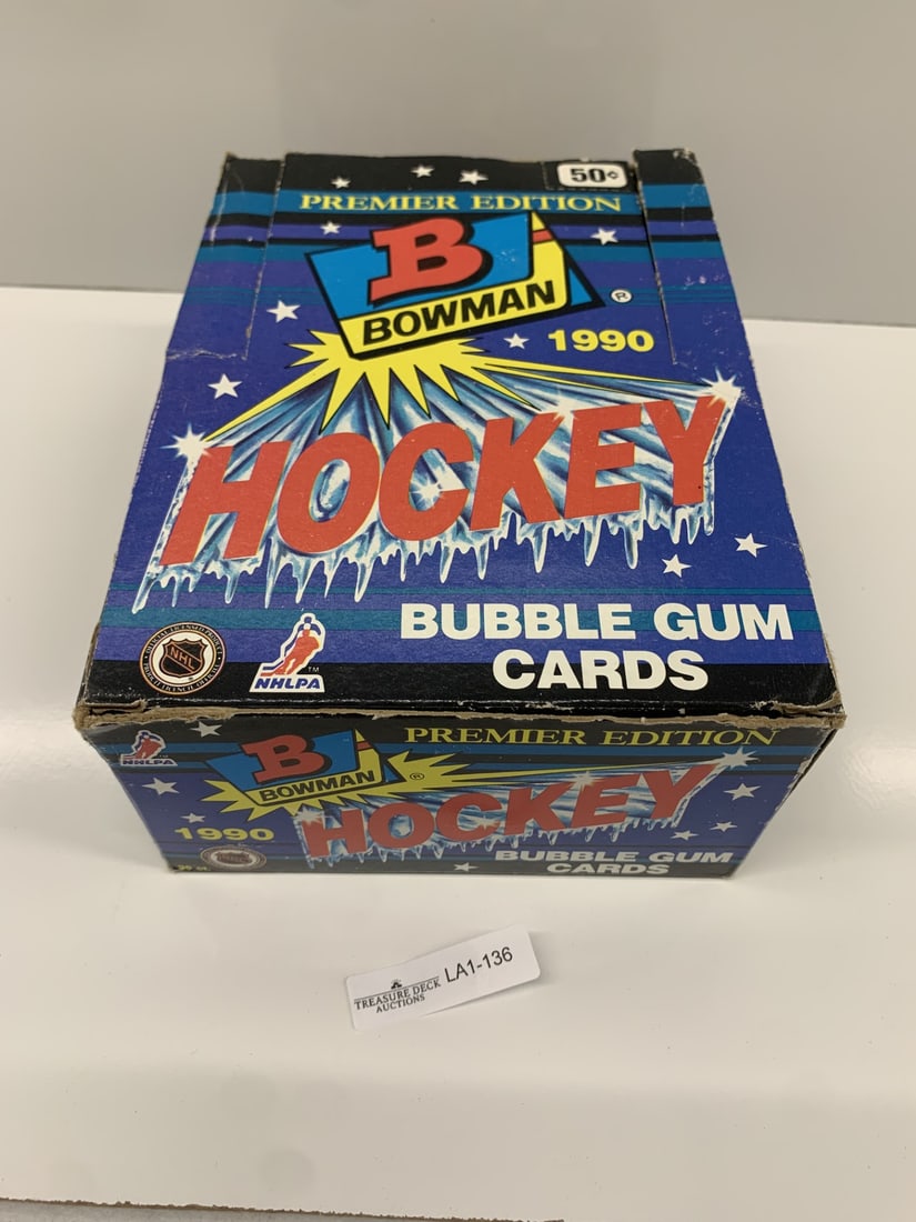 Box of 1990 Premier Edition Bowman Hockey Cards, sealed packs, Bubble Gum Cards, NHLPA, NHL (1 of 4)