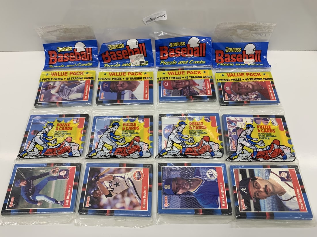 4 Sealed Packs of Don Russ Baseball Cards & Puzzle Pieces, Leaf Inc. (1 of 4)