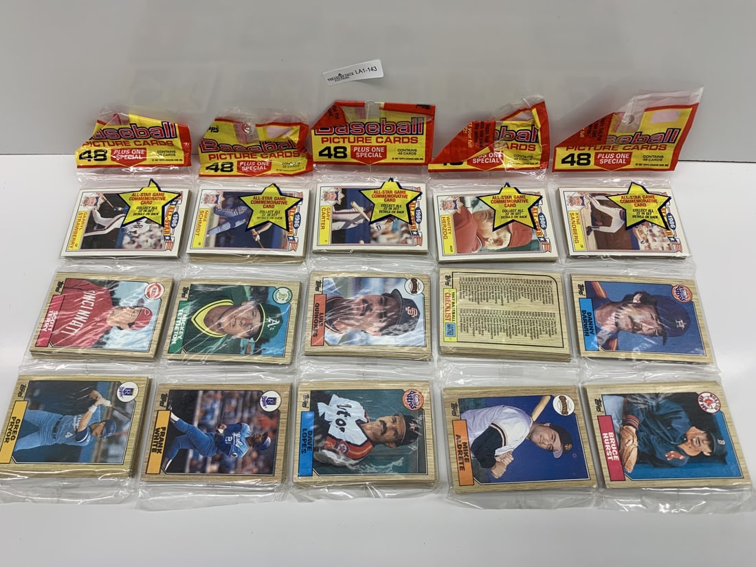 5 sets MLB Topps Chewing Gum 1987 All Star Game Commemorative Set Baseball Cards, Sealed packs (1 of 5)