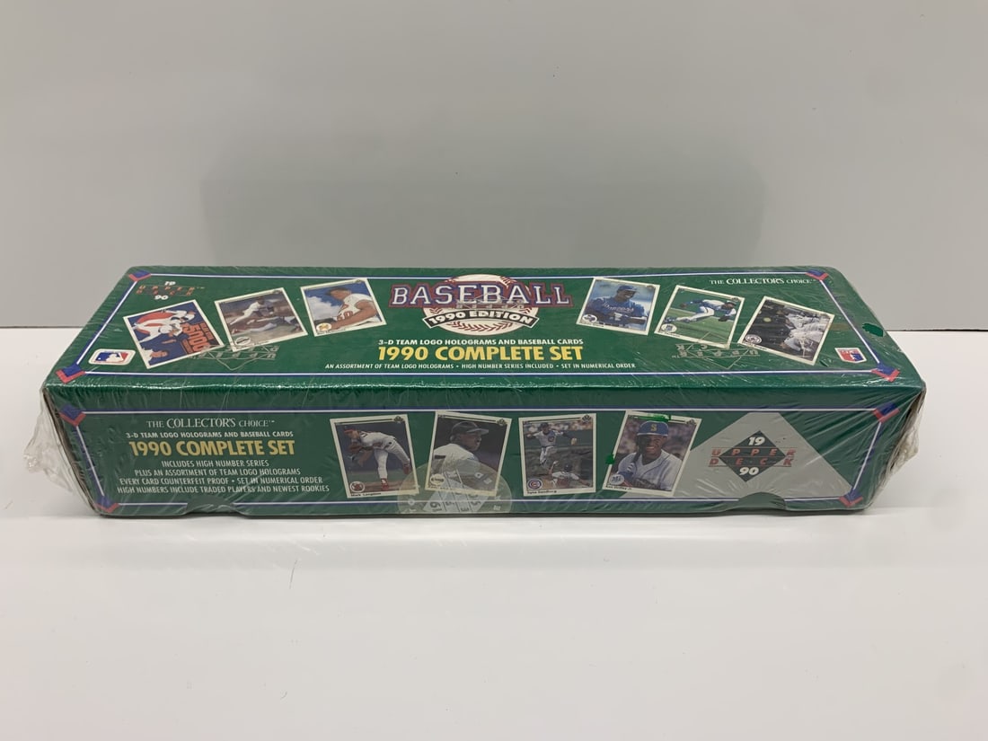 1990 Upper Deck Baseball Cards, Complete Set with 3D Team Logo Holograms, Factory Sealed (1 of 7)