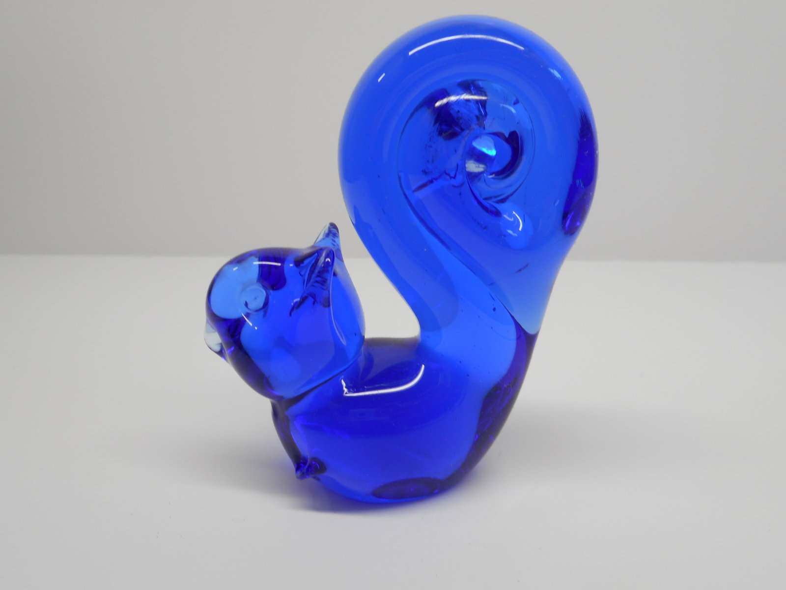 Art Glass Cobalt Blue Squirrel Paperweight, 3.5 inches: Bidding on this item will be indication that the Bidder acknowledges that they have read and agreed to the Terms and Conditions posted to this Auction