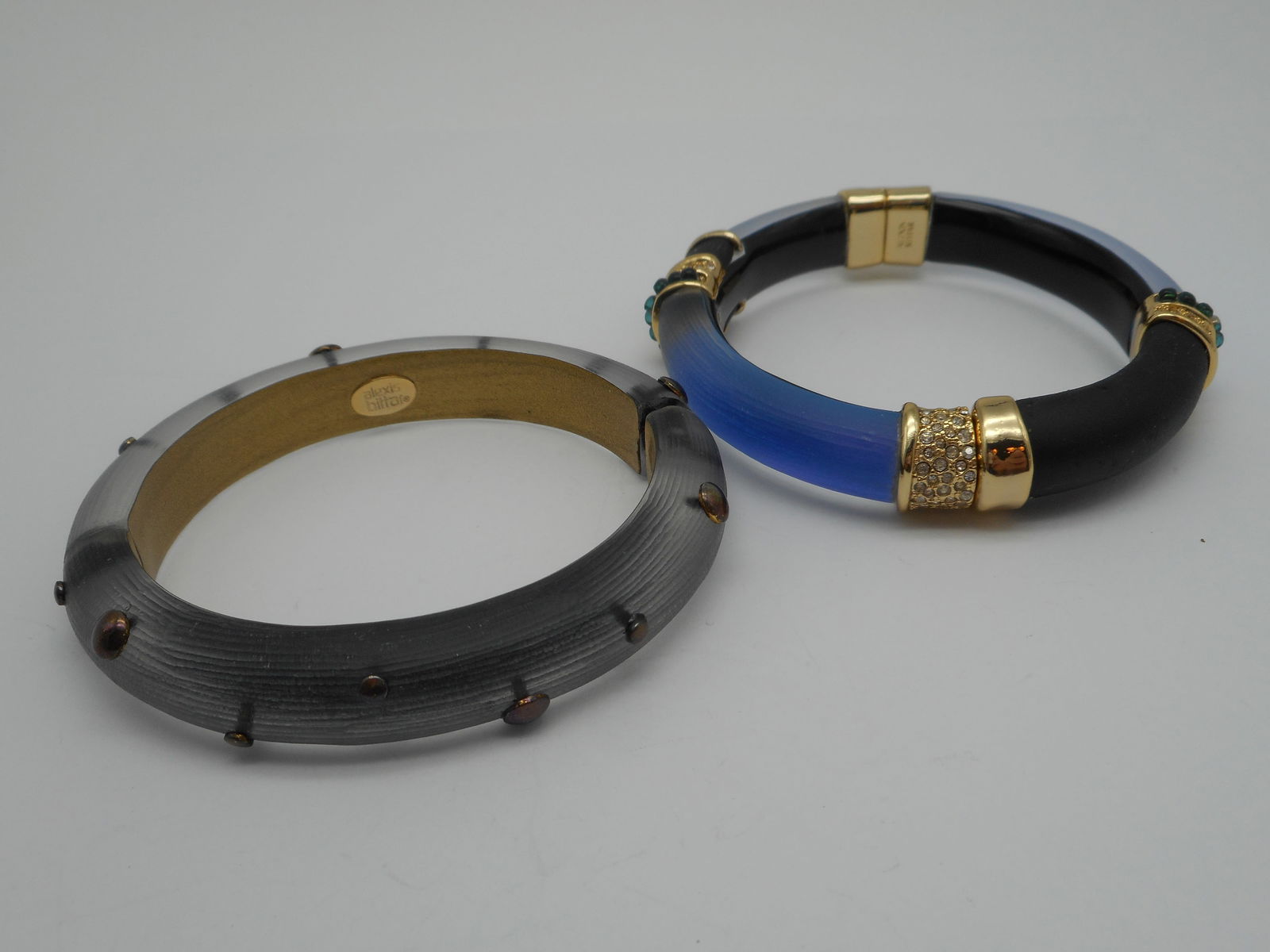 ALEXIS BITTAR Hinged Bangle Bracelets, Various Designs and Colors, Magnetic, Hallmarked (1 of 7)