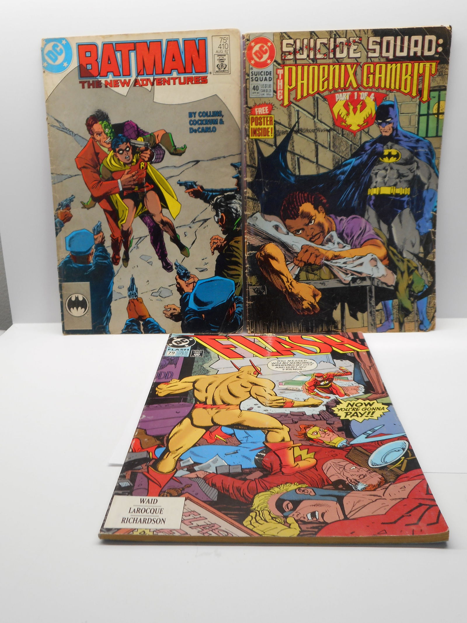 Three Vintage DC Comics, Aug. '87 BATMAN, Aug. '93 FLASH, April '90 Suicide Squad (1 of 5)